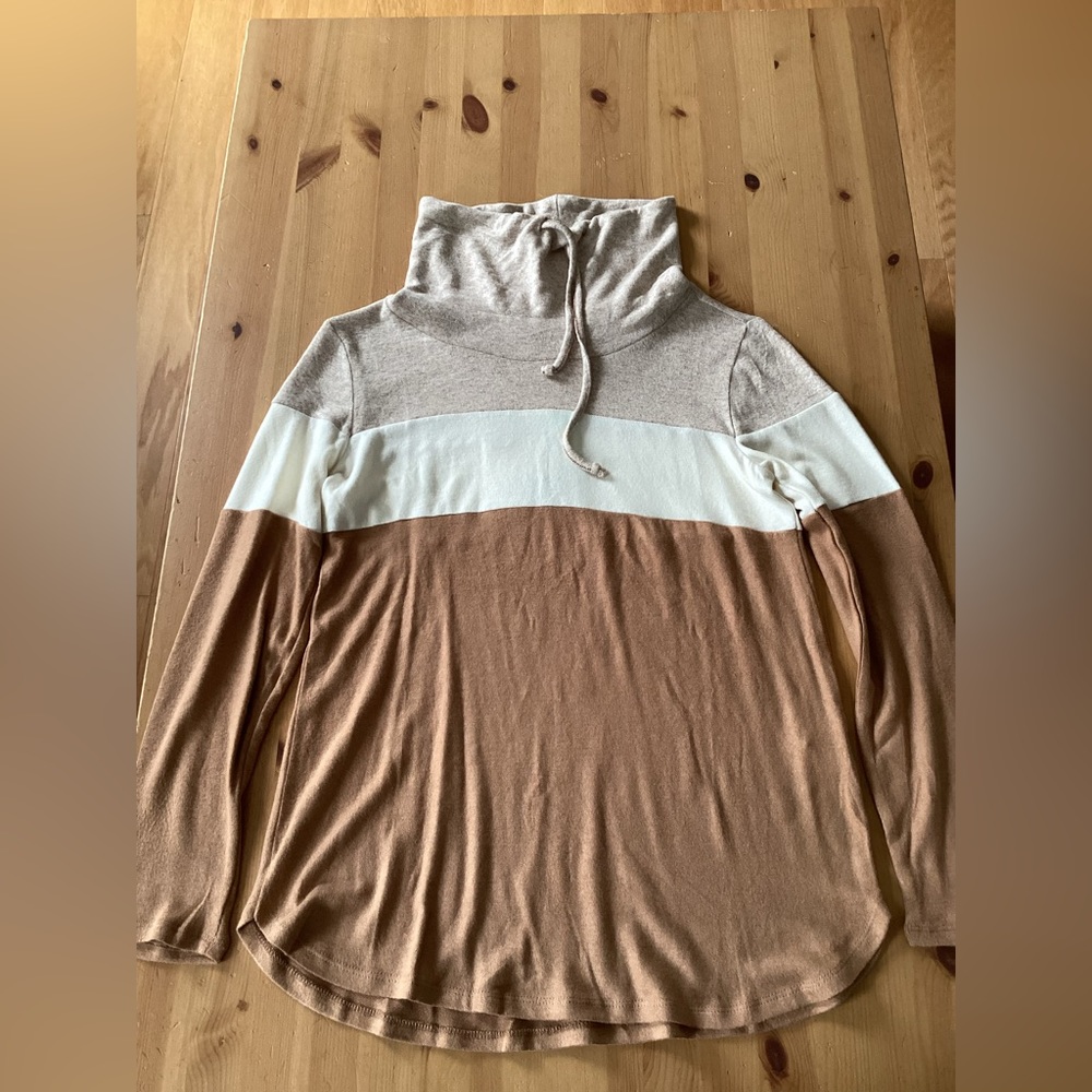 MARKET & SPRUCE Cameron Cowl Neck Brushed Knit Top